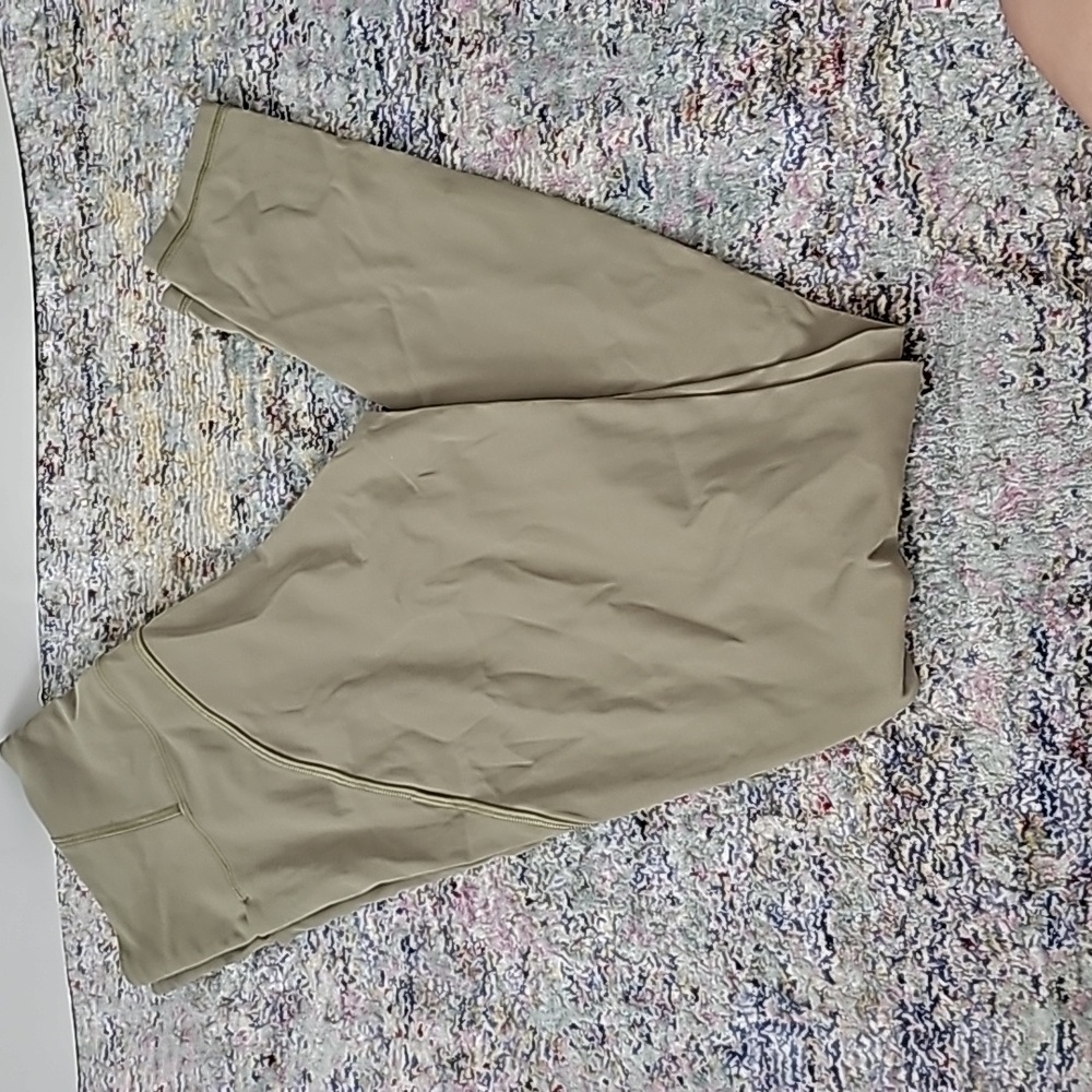 Lululemon Fine Force Bronze Green Leggings HR Size 8